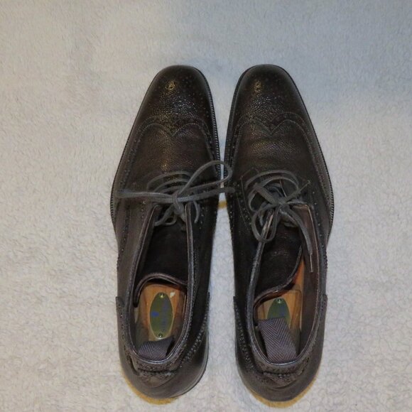 Tom Ford Brown Pebbled Leather Dainite Sole Brogue Boots 11.5 T